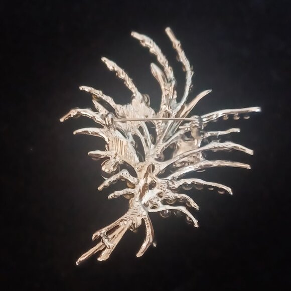 Gorgeous Multi Colored Rhinestone Brooch 3 Inches Long - Picture 2 of 4